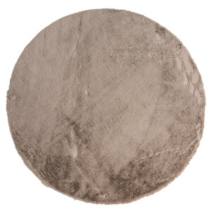 Richmond Rond Vloerkleed 'Saifo' Furry, 160cm, kleur Zand