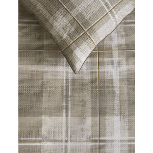 Rivièra Maison Tartan Check kussensloop - Zand - 60 x 70 cm