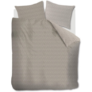 Riviera Maison Braided dekbedovertrek - Lits-Jumeaux - 240x200/220 - Taupe