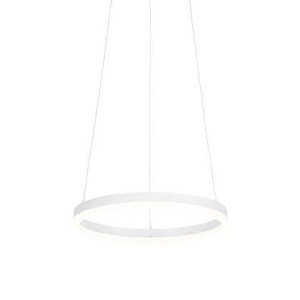 QAZQA Design hanglamp wit 40 cm incl. LED 3-staps dimbaar - Anello