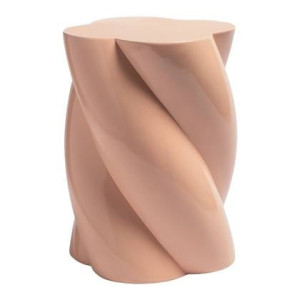 &k amsterdam Pillar Marshmallow Bijzettafel H 40 cm - Roze