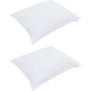 vidaXL - Dekbed - met - Kussens - met - kussen - 3 - pcs - Wit - Microfiber - en - Dons