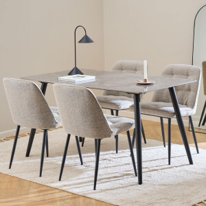 Bendt Eettafel 'Ib' Keramiek, 140 x 80cm, kleur Grijs