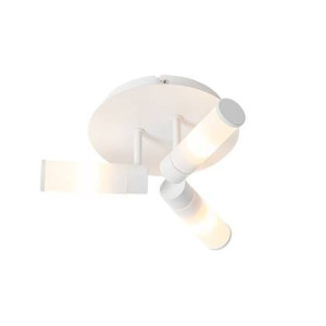 QAZQA Moderne badkamer plafondlamp wit 3-lichts IP44 - Bath