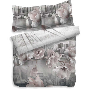 Heckett & Lane Fairview Dekbedovertrek - Lits-jumeaux - 260x200/220 cm - Grijs