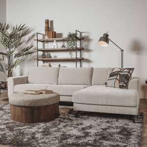 Tower Living 2,5-zits Loungebank 'Highlands' Rechts, kleur Grijs