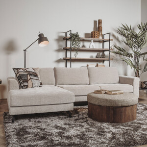 Tower Living 2,5-zits Loungebank 'Highlands' Links, kleur Grijs