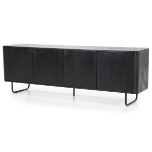 Eleonora TV-meubel 'James' Mangohout, 180cm, kleur Zwart