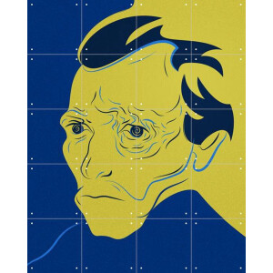 IXXI Van Gogh Yellow, Mila Trefler & Van Gogh 21st Century - 80 x 100 cm - Gratis ophangtool - Grote wanddecoratie en posters - Illustraties