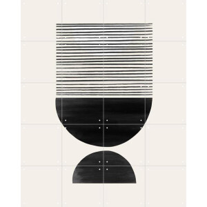 IXXI Modern Mid Century, Bohomadic Studio - 80 x 100 cm - Gratis ophangtool - Grote wanddecoratie en posters - Minimalistisch, Geometrische Kunst