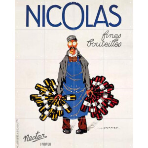 IXXI Nectar, Bridgeman Images - 80 x 100 cm - Gratis ophangtool - Grote wanddecoratie en posters - Kleurrijk, Art Deco, Speels, Illustraties, Vintage