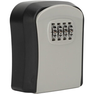 TheLau - Wandgemonteerde sleutelopbergdoos voor Thuisgebruik, Antiroest Combinatieslot, Duurzaam en Stofdicht (Grijs)