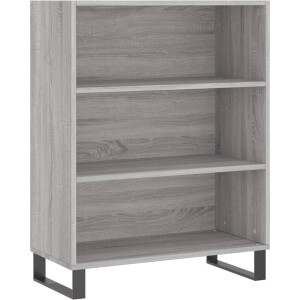 vidaXL - Schappenkast - 69,5x32,5x90 - cm - bewerkt - hout - grijs - sonoma - eiken