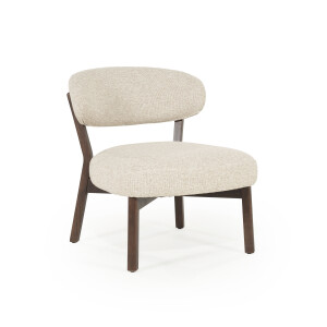 Eleonora Fauteuil 'Mikky' kleur Taupe/Bruin
