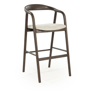 Eleonora Barkruk 'Rayven' Essen en stof, kleur Bruin (zithoogte 75cm)