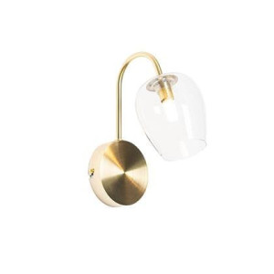 QAZQA Klassieke wandlamp goud met glas - Elien