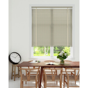 Decosol Horizontale Jaloezie Hout - 50 mm - Leem - Maat: 80 x 180 cm