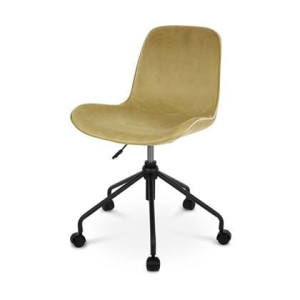 Nolon Nout-FÃ© bureaustoel velvet olijf groen - zwart onderstel
