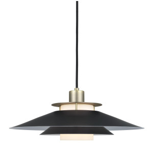 Halo Design Hanglamp 'RIVOLI' 40cm, kleur Zwart / Messing