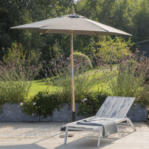 Nohr Kantelbare Parasol 'Eliu' 250 x 250cm, kleur Grijs