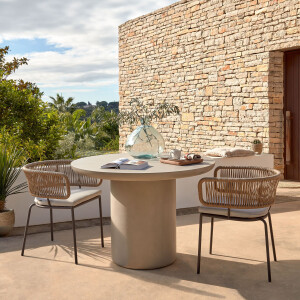 Kave Home Ronde Tuintafel 'Taimi' Ø110cm, kleur Grijs