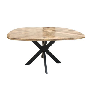 Tower Living Eettafel 'Silvi' Mangohout, 130 x 130cm, kleur Naturel