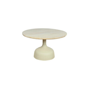 Tower Living Ronde Salontafel 'Elba' Mangohout, 70cm, kleur Off White