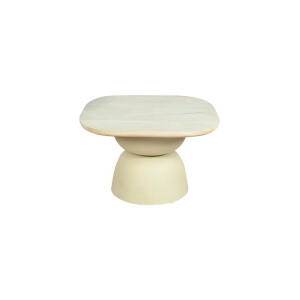 Tower Living Salontafel 'Barza' Mangohout, 62 x 62cm, kleur Off White