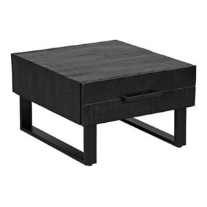 LABEL51 Salontafel 'Santos' Mangohout, 64 x 70cm, kleur Zwart