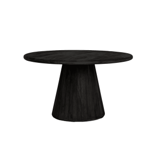 Tower Living Ronde Eettafel 'Asti' Mangohout, 150cm, kleur Zwart