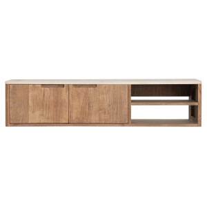 DTP Home Zwevend TV-meubel 'Bliss' Mortex Teakhout, 130cm