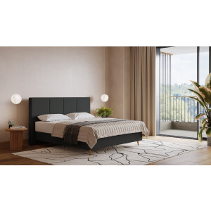 BRUNO Surpreme boxspring 20x200cm in antraciet | Keuze uit: 6 kleuren & 4 hoofdborden | Luxe 27 cm Pulse-Latex-matras | Made in Germany