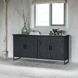 DTP Home Dressoir 'Beam' Teakhout, 190cm, kleur Zwart