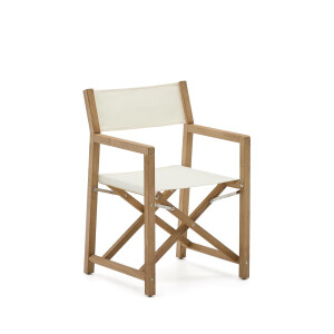 Kave Home Klapstoel 'Vilara' Acaciahout, kleur Wit