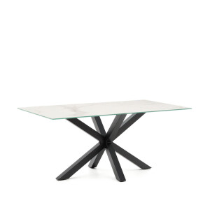 Kave Home Eettafel 'Argo' Keramiek, 160 x 90cm, kleur Zwart