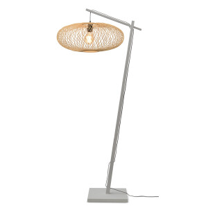 GOOD&MOJO Vloerlamp 'Cango' Bamboe, 176cm, kleur Wit/Naturel