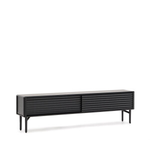 Kave Home TV-meubel 'Lenon' Eikenhout, 200cm, kleur Zwart