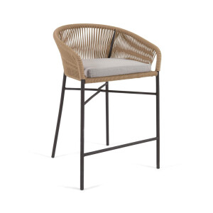 Kave Home Barkruk 'Yanet' kleur Beige (zithoogte 65cm)