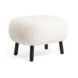 Jesper Home Hocker 'Kita' Teddy, kleur Crème