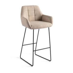 Jesper Home Barkruk 'Noto' Slide Black, kleur Overnight Oats (zithoogte 75cm)