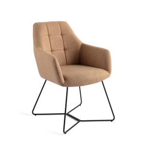 Jesper Home Eetkamerstoel 'Noto' Beehive Black, kleur Toasted Toffee