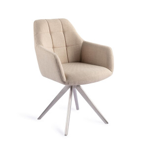 Jesper Home Draaibare Eetkamerstoel 'Noto' Turn Steel, kleur Overnight Oats