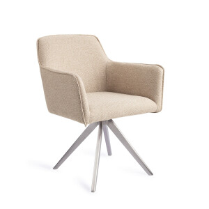 Jesper Home Eetkamerstoel 'Hofu' Turn Steel, Draaibaar, kleur Wild Walnut