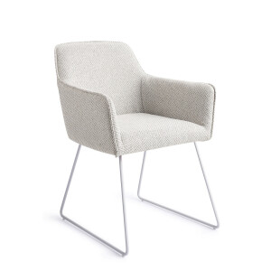 Jesper Home Eetkamerstoel 'Hofu' Slide White, kleur Checkers Charm