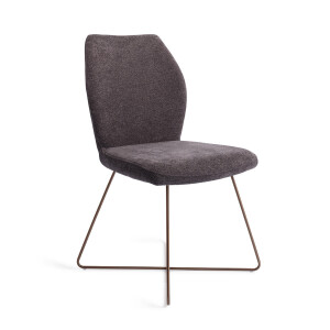 Jesper Home Eetkamerstoel 'Ikata' Cross Rose, kleur Almost Black