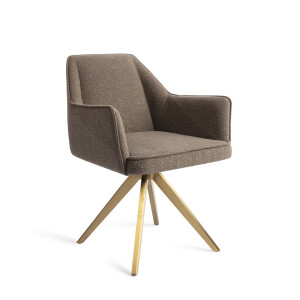 Jesper Home Eetkamerstoel 'Tome' Turn Gold, Draaibaar, kleur Idaho Potato