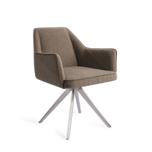 Jesper Home Eetkamerstoel 'Tome' Turn Steel, Draaibaar, kleur Idaho Potato