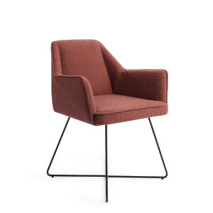 Jesper Home Eetkamerstoel 'Tome' Cross Black, kleur Shabby Saffron