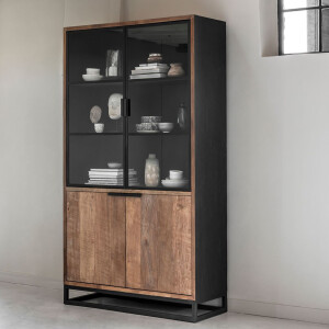 DTP Home Vitrinekast 'Cosmo' Teakhout, 215 x 120cm