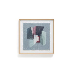 Kave Home Schilderij 'Veluni' 60 x 60cm, kleur Blauw